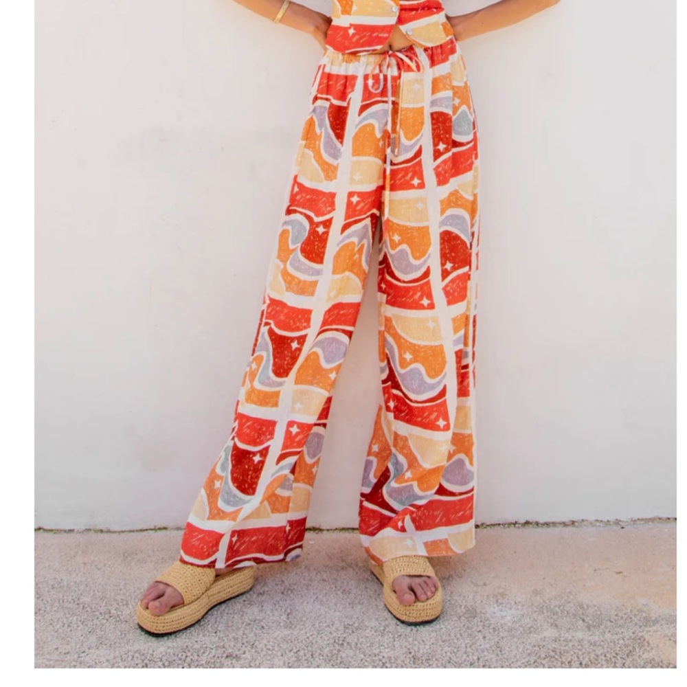 VRG GRL Athena Linen Pants // Sunset Hour Size 6 (AUS) - Brand New - Never Warn